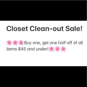 Closet Clean-Out Sale!